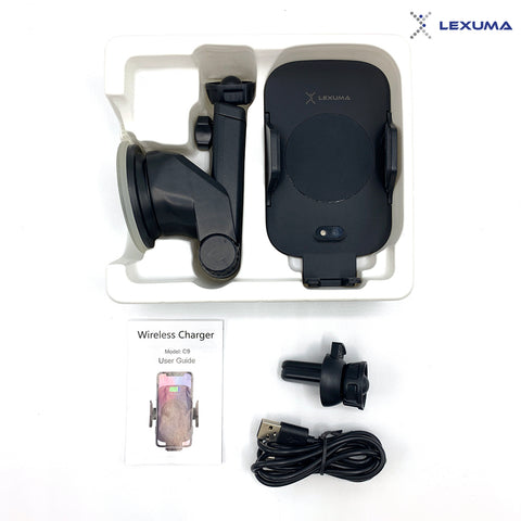 Lexuma 辣數碼 Xmount ACM-1009 Automatic Infrared Sensor Qi fast charging Wireless Car Charger Mount for iPhone samsung mobile phone accessories car smart holder wireless charger station adapter with infrared motion sensor safety driving Auto clamping Universal Car Mount Rotatable Bracket Air Vent Mount scosche stuckup iottie cd mount cigarette lighter wireless vent charger lynktec bolt besthing best buy package