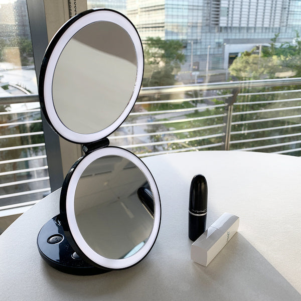 Lexuma 辣數碼 XMIR LED Lighted 3-fold Travel Compact makeup mirror lighted magnifying standing portable mirrors professional makeup mirror with lights trifold led with battery fancii glass absolutely lush mirror best hand mirror zadro mirror reviews mirror 5x led round jerdon reviews natural estala hollywood vanity mirror fancii led lighted travel kensie vanity fanci mirror