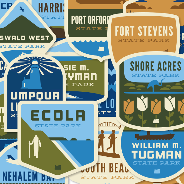 kupon Ruckus skrive 23 Oregon State Parks - "Oregon Coast" Vinyl Sticker Set