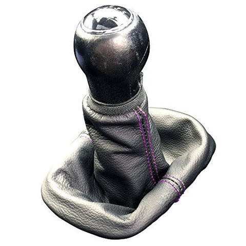 Shift Boot Custom Leather Black Gear Gaiter Gaitor Cover Volkswagen Honda CR-V Stick Knob Genuine Italian Leather Pink Stitch