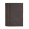 Large Leather Composition Cover - Dark Brown / Machine Sewn