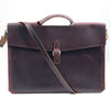 Diplomat Leather Attaché - Burgundy