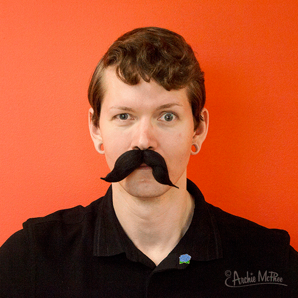 Bendable Party Mustache Gif