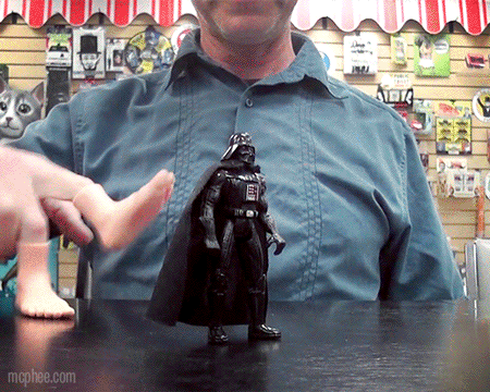 Finger Feet kicking Darth Vader star wars