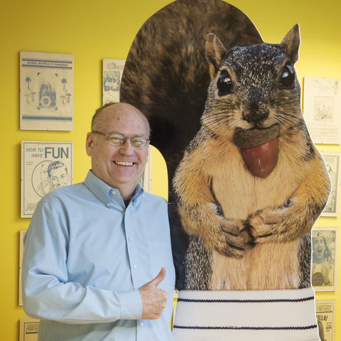 Mark Pahlow with a Squirrel in Underpants