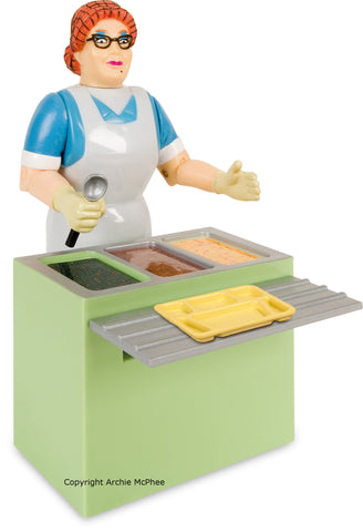 Lunch Lady Action Figure Serving Food