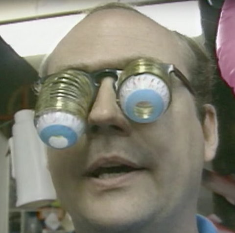 Komo Mark Pahlow wearing Goofy Droopy Glasses 1990