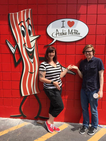 Roger and Shana with Mr. Bacon 