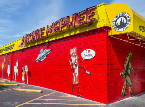 New art on Side of Archie McPhee store