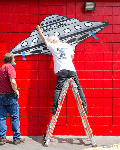 UFO installation at Archie McPhee