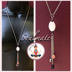 Soulmate Energy Healing Crystal Reiki Gemstone Tassel Love Necklace - Spiritual Diva 