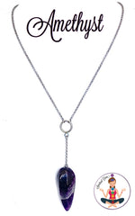 Amethyst Lariat Necklace - Spiritual Diva 