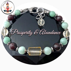 PROSPERITY ABUNDANCE Energy Healing Crystal Reiki Gemstone Bracelet - Spiritual Diva Jewelry