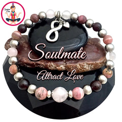 Soulmate healing crystal reiki infinity charm gemstone bracelet - spiritual diva