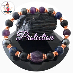 Spiritual Diva PROTECTION Energy Healing Crystal Copper Reiki Bracelet Tourmaline