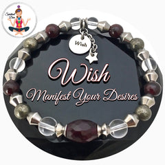 WISH Manifestation Energy Healing Crystal Reiki Gemstone Star Bracelet Spiritual Diva Jewelry