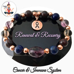 Cancer Immune System Recovery Healing Crystal Reiki copper Bracelet - Spiritual Diva Jewelry