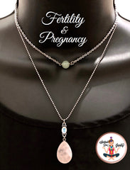 FERTILITY PREGNANCY Energy Healing Crystal Reiki Double Strand IVF Choker Necklace  - Spiritual Diva Jewelry