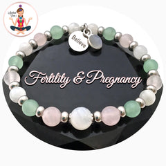 fertility pregnancy healing crystal reiki believe moonstone gemstone bracelet - SpiritualDiva 