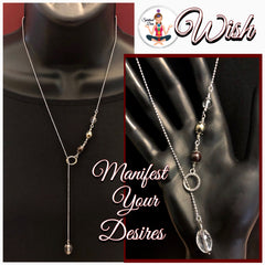 WISH Manifestation Energy Healing Crystal Gemstone Reiki Lariat Y Necklace - Spiritual Diva Jewelry