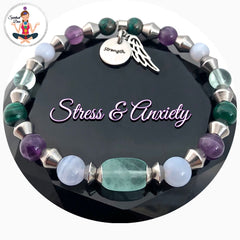 Stress Anxiety Relief Energy Healing Crystal Reiki Gemstone Bracelet - Spiritual Diva Jewelry