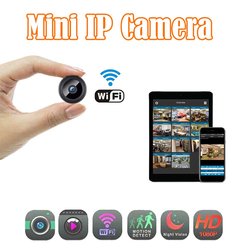mini wireless wifi hd 1080p ip camera night vision for home security