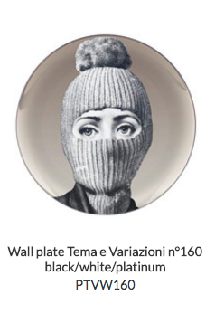 Fornasetti Wall plates collection in Platinum