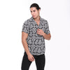 AnthraciteFull Skull Print Men's Short Sleeve Shirts