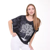 Shiny Sparkly Tree of Life Ballon CutTie Die Navy BLue - Black Top