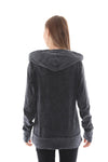 WOMEN FITTED WASHED COTTONHOODIE
