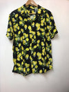 Lemon PrintDark Black Men's Short Sleeve Shirts