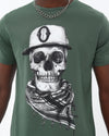 Scarf&HatSkull Printed Cotton Men'sT-shirt