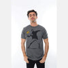 Grey The Flower Bomb Thrower by Banksy Printed Cotton T-Shirt - S-Ponder Shop