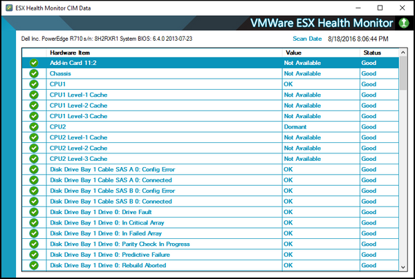 VMWare ESX Health Monitor for LabTech CIM Data