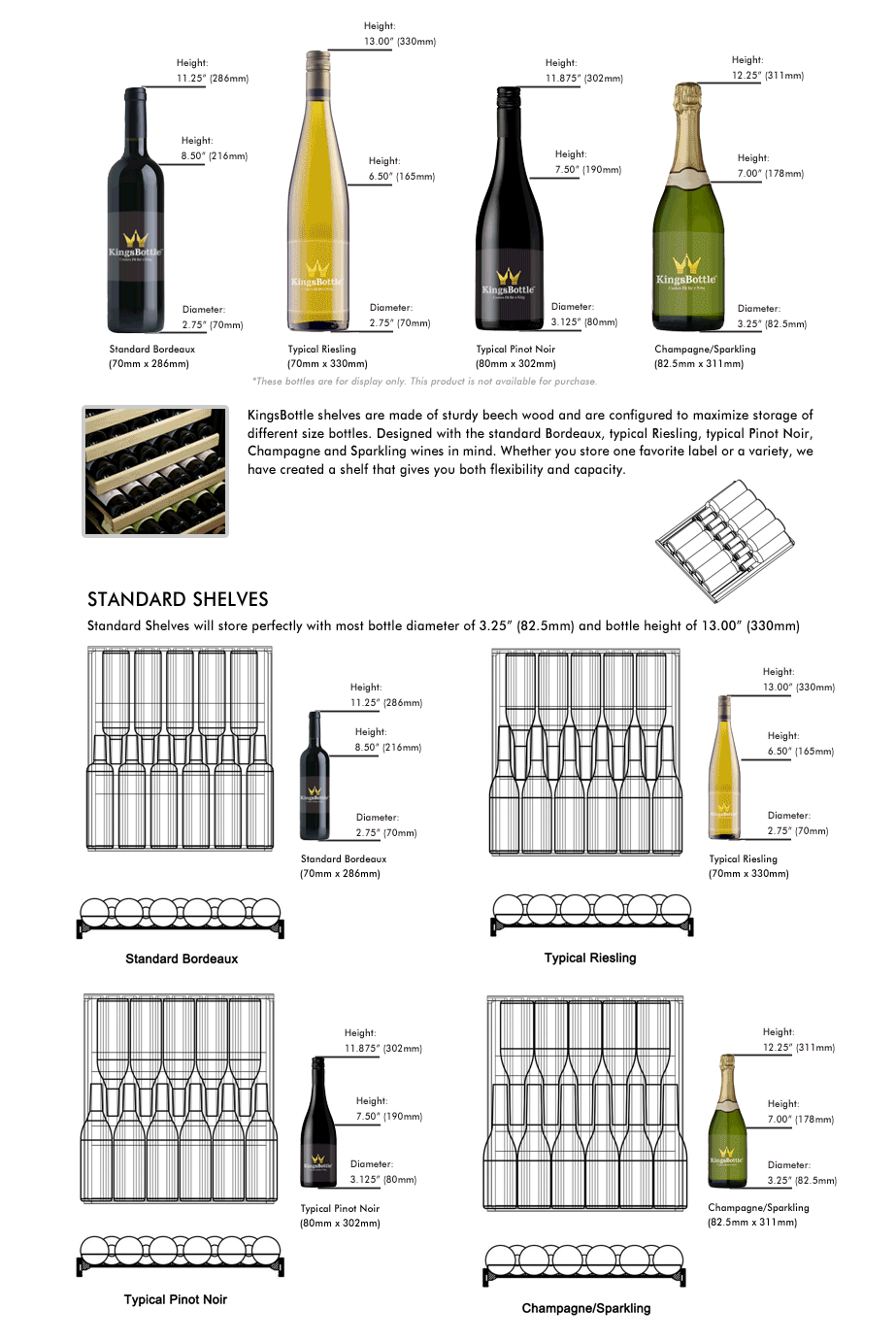 Wine Bottle storage | KBU170D