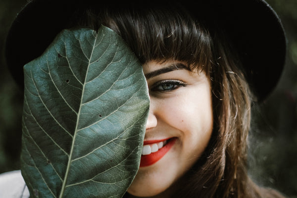 Woman after teeth whitening