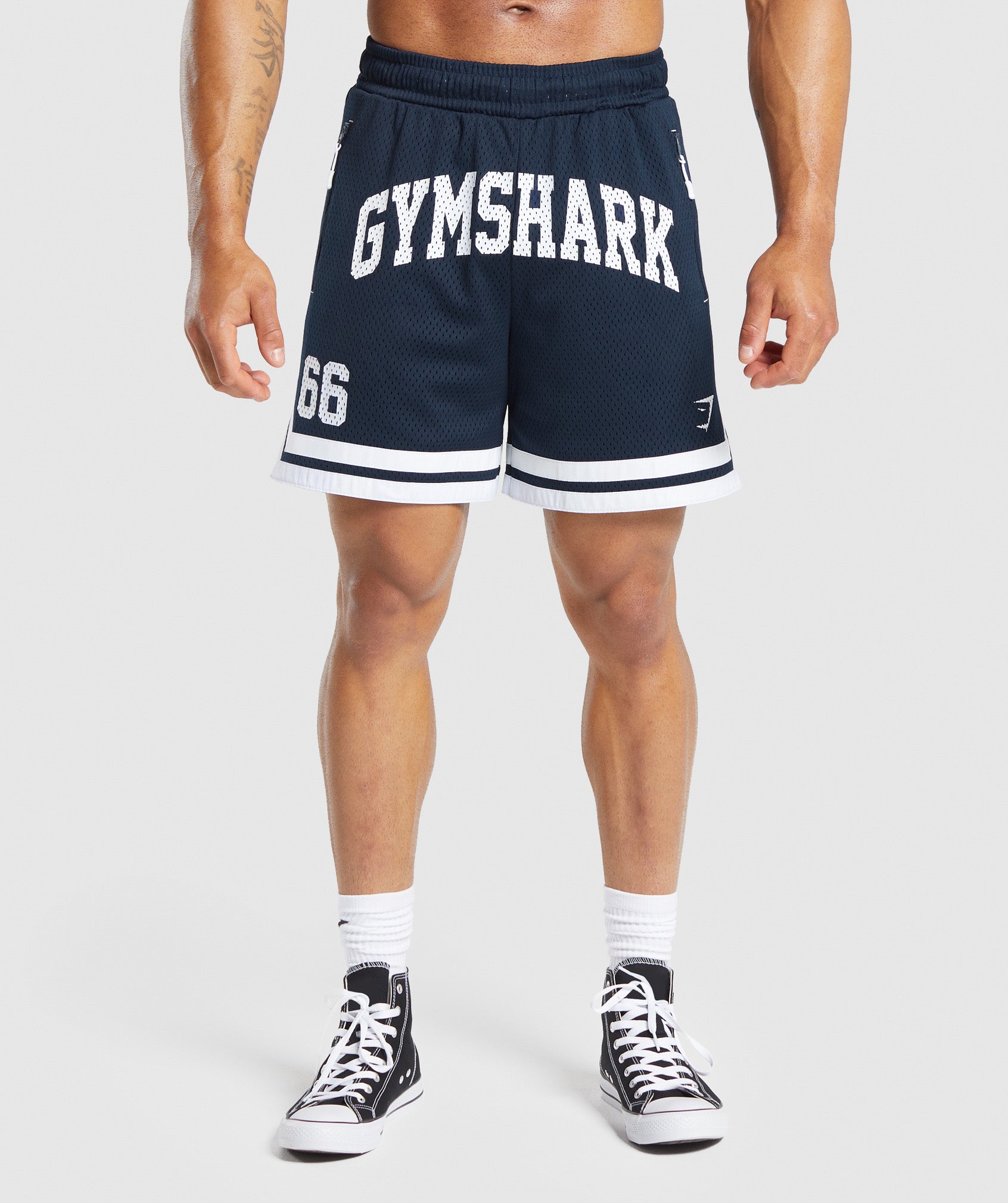 Gymshark Varsity Mesh Shorts - Navy | Gymshark