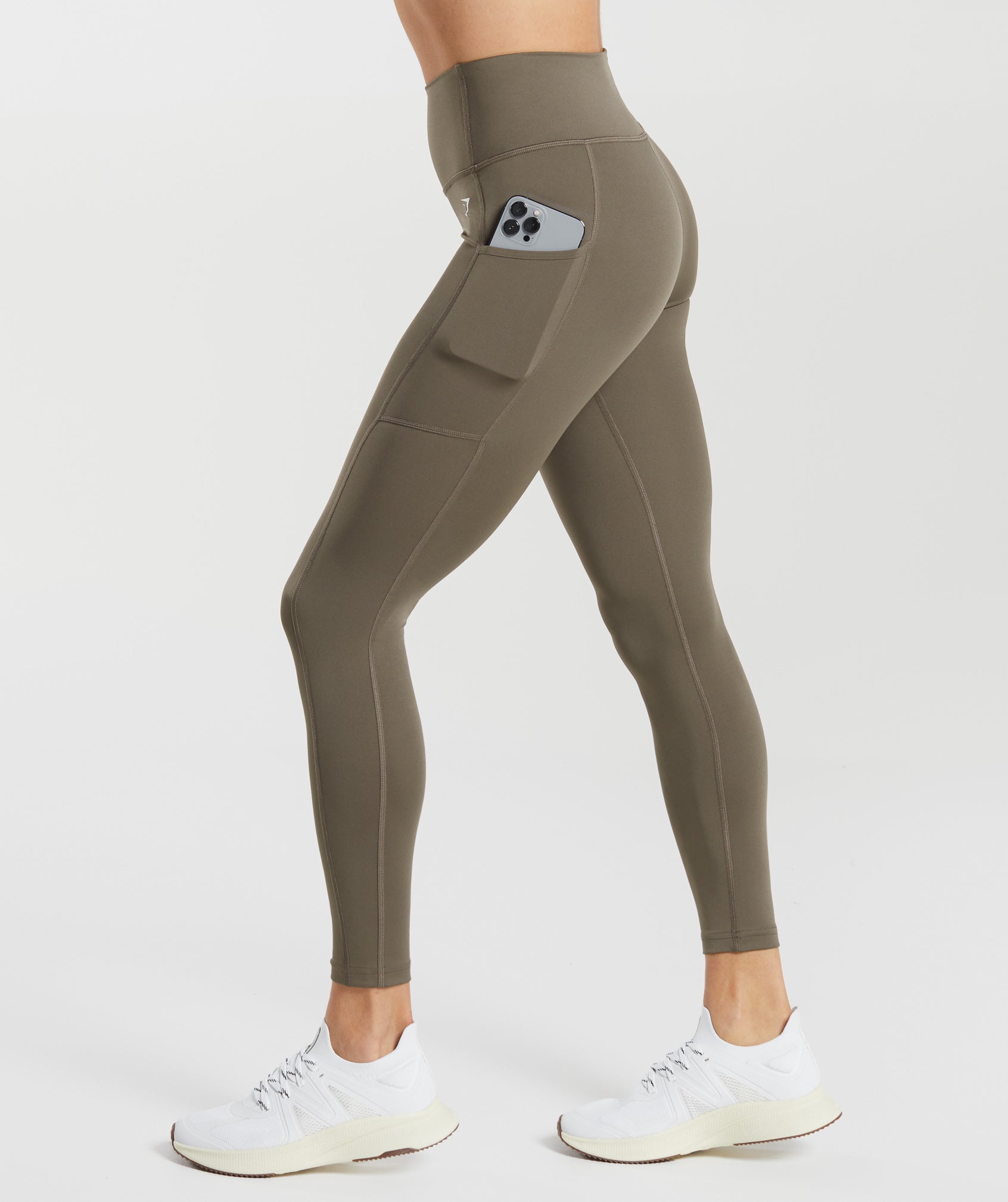 Gymshark Pocket Leggings - Camo Brown