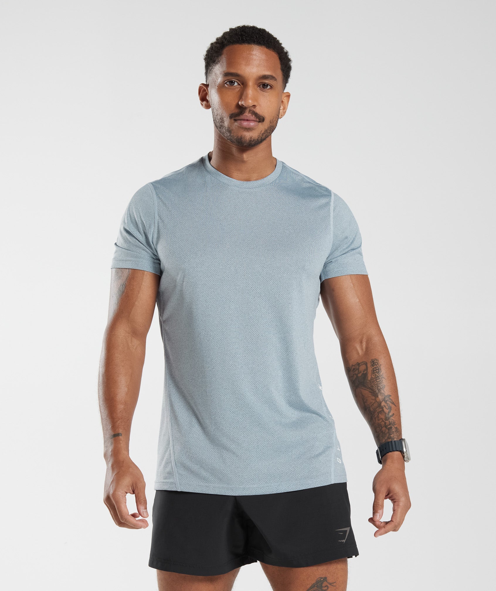 Gymshark Sport T-Shirt - Slate Blue/Black Marl
