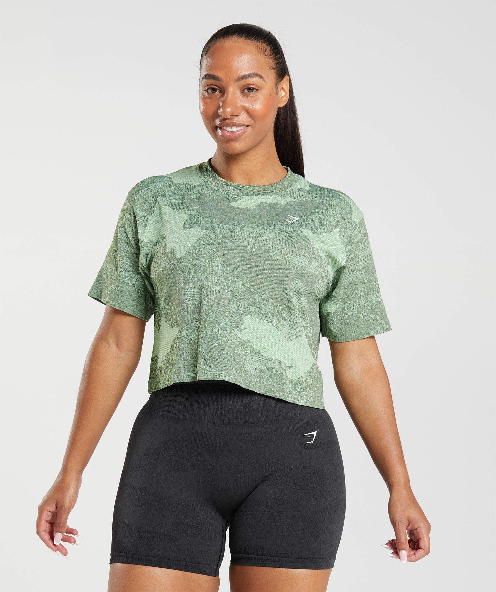 Gymshark Camo Seamless Set (Sage Green)