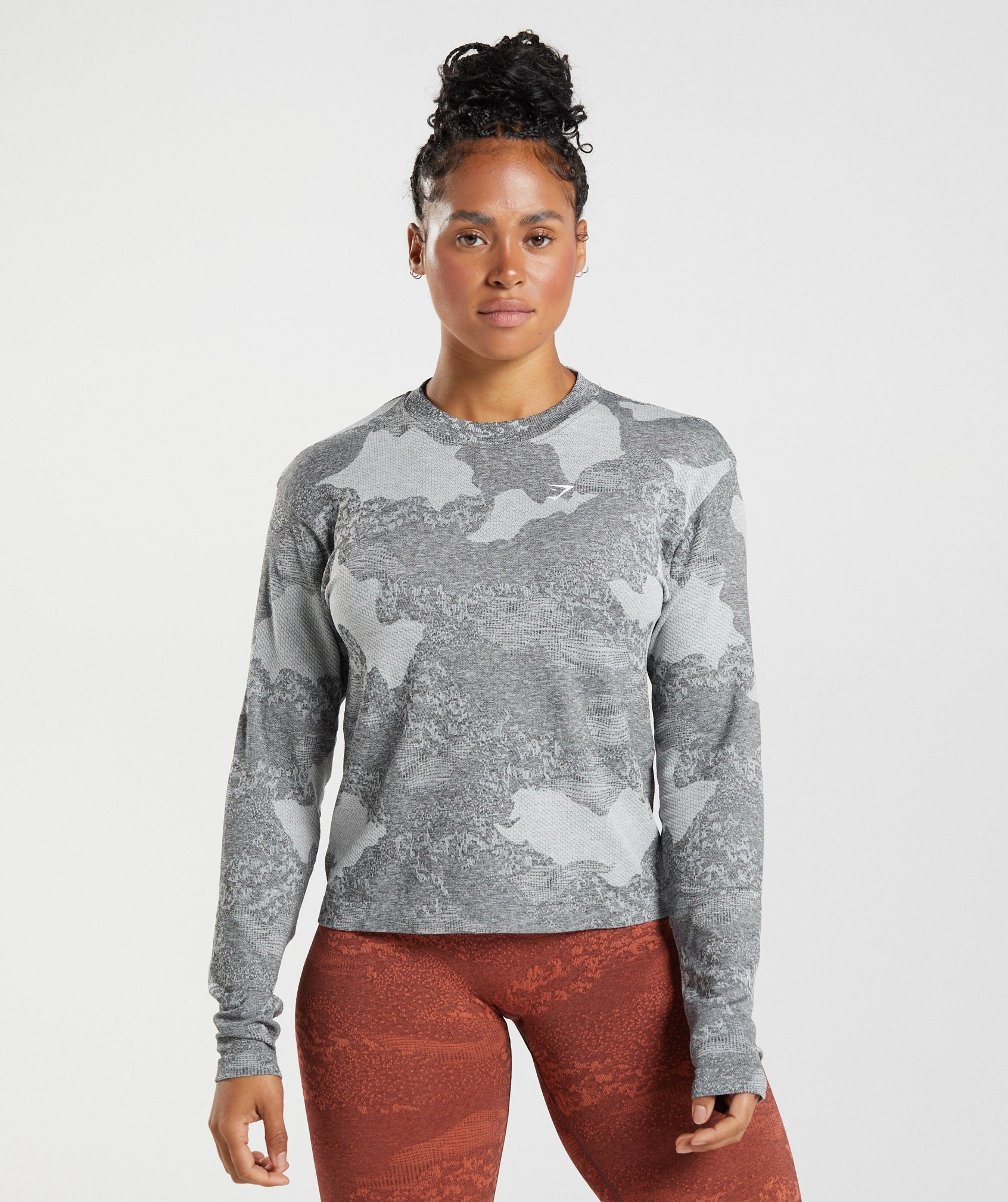 Adapt Camo Seamless Long Sleeve Crop Top