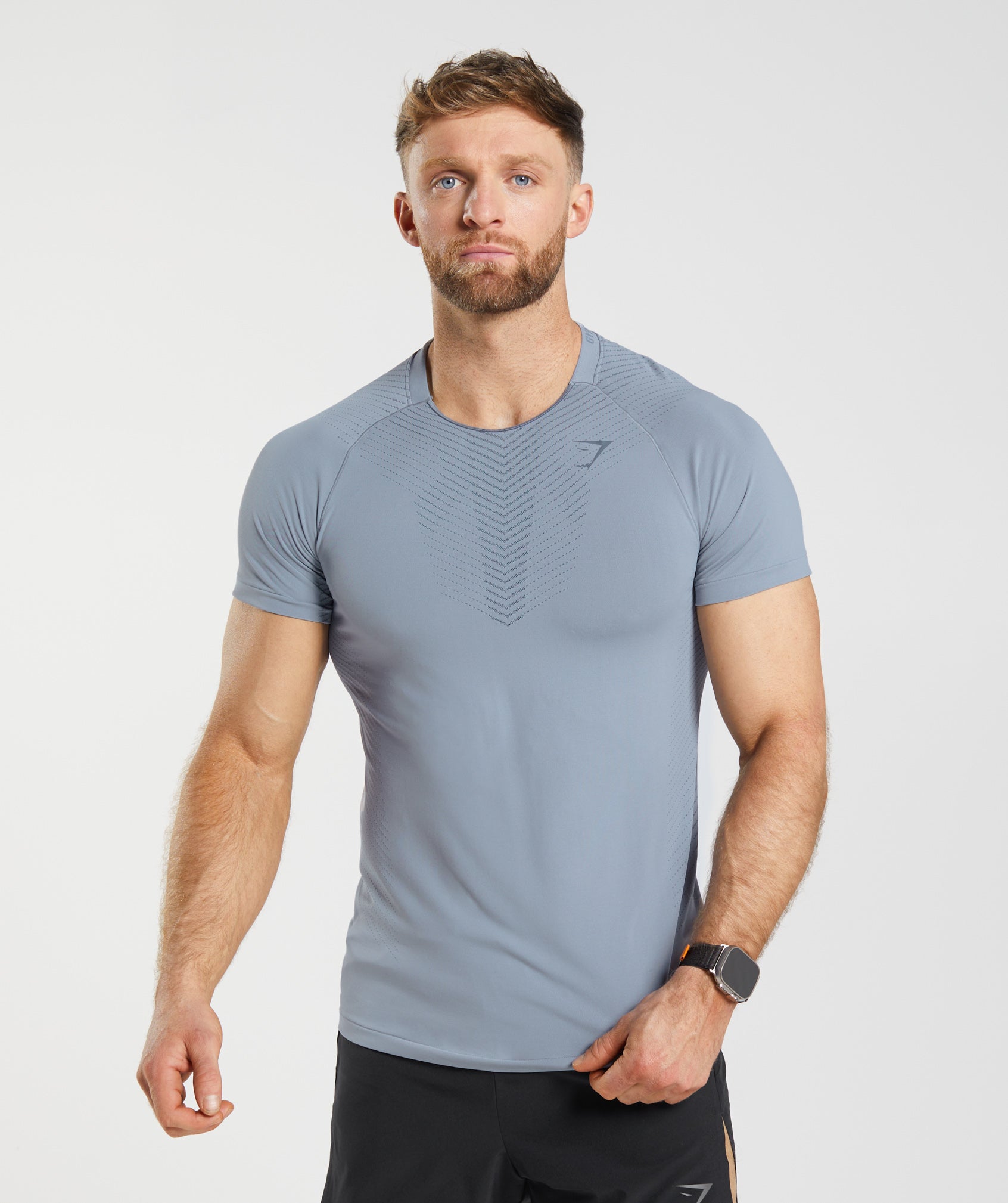 Gymshark Apex Seamless T-Shirt - Light Grey/Medium Grey