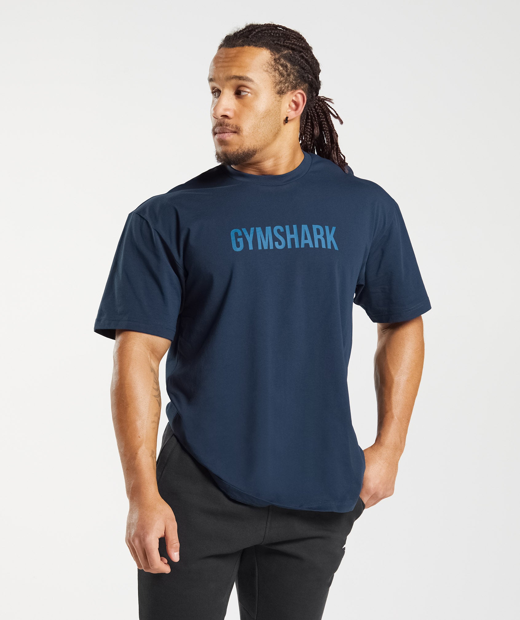 Gymshark Loja - Camiseta Gymshark Homem Apollo Azul Marinho - Roupa Gymshark  Portugal