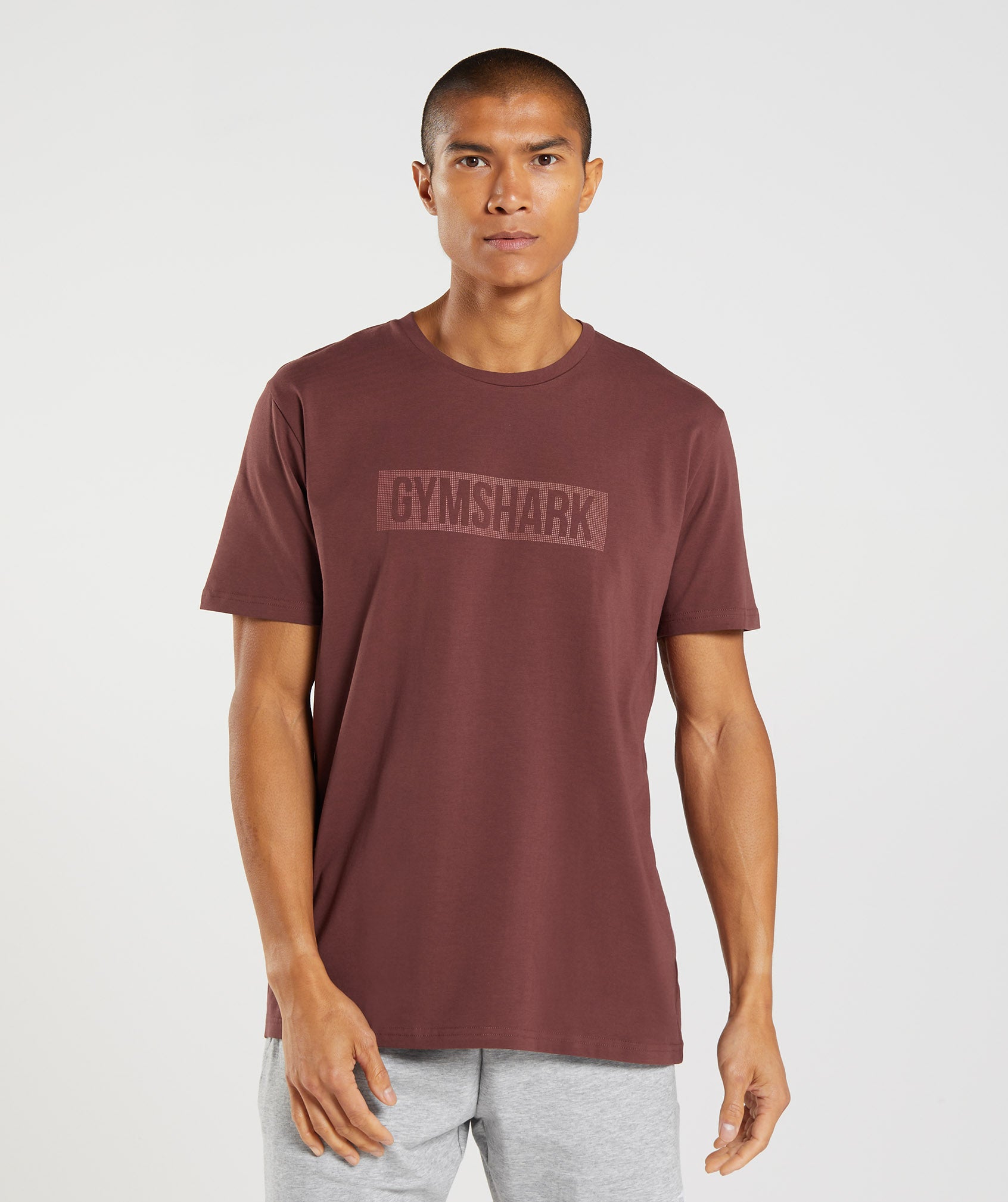 Gymshark Geo Seamless T-Shirt - Cherry Brown/Black