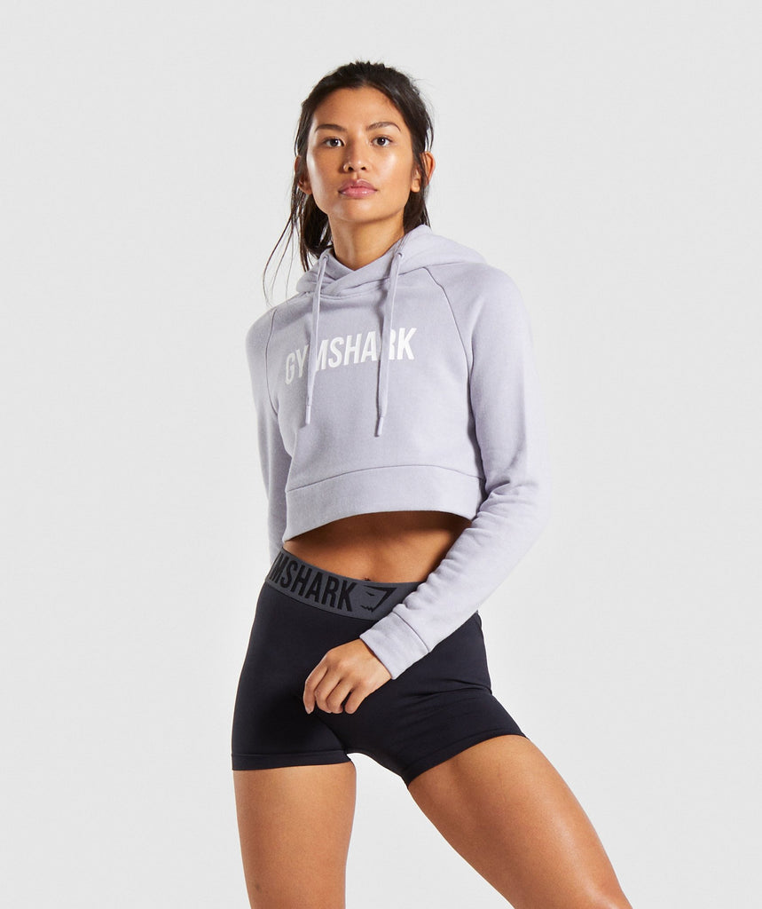 lilac cropped hoodie