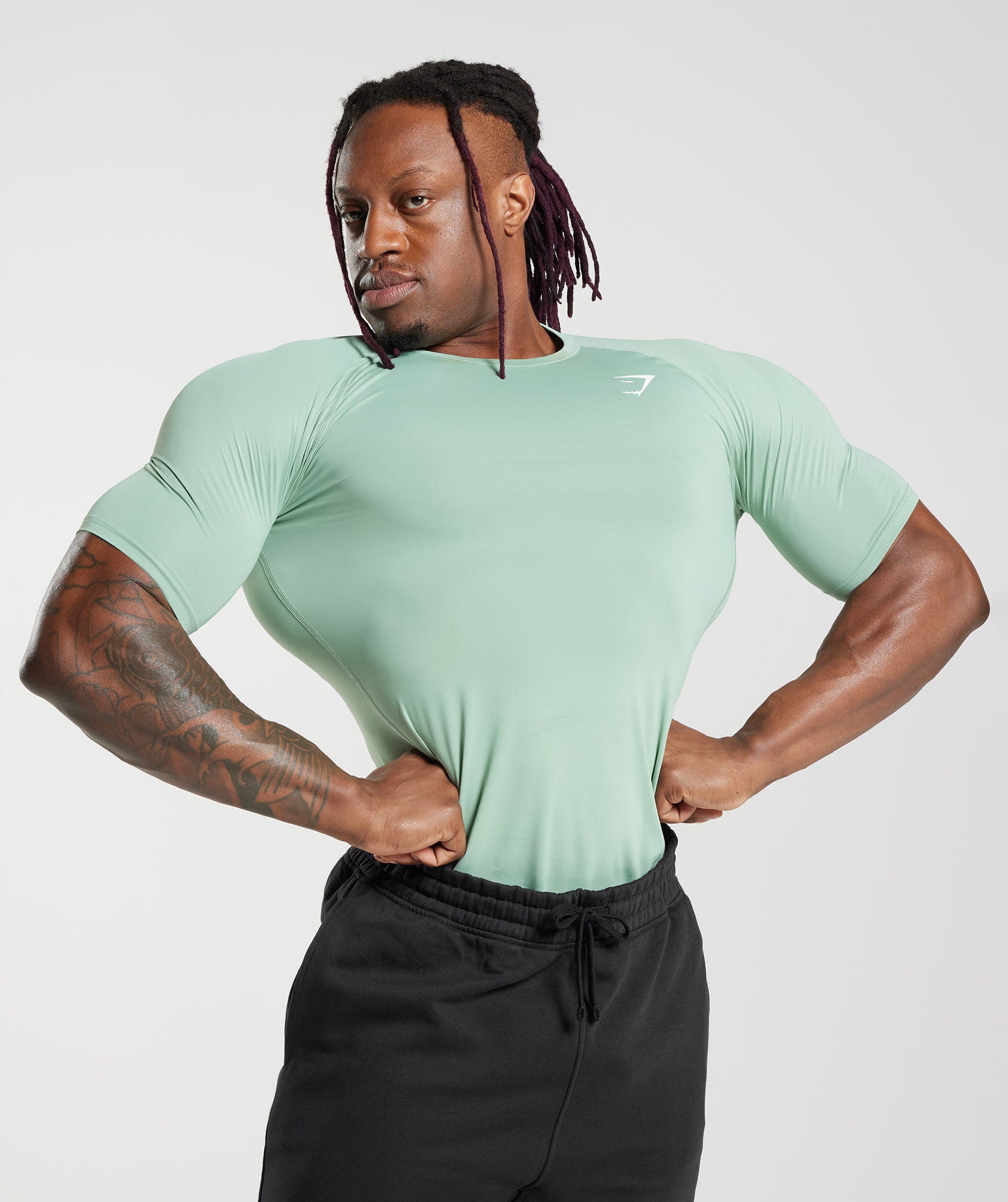 Gymshark Element Baselayer T-Shirt - Desert Sage Green