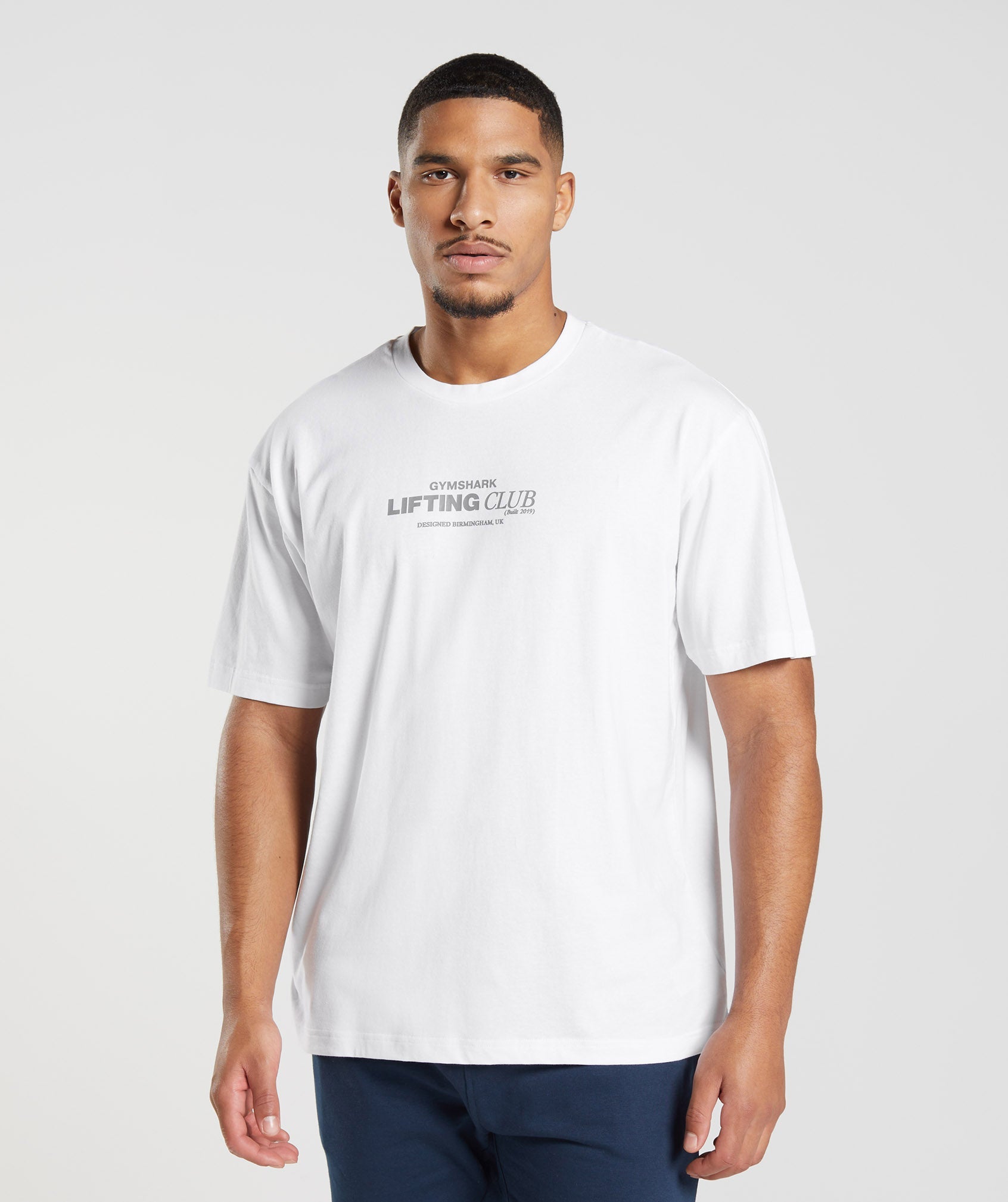 Gymshark Lifting Graphic Oversized T-Shirt - White
