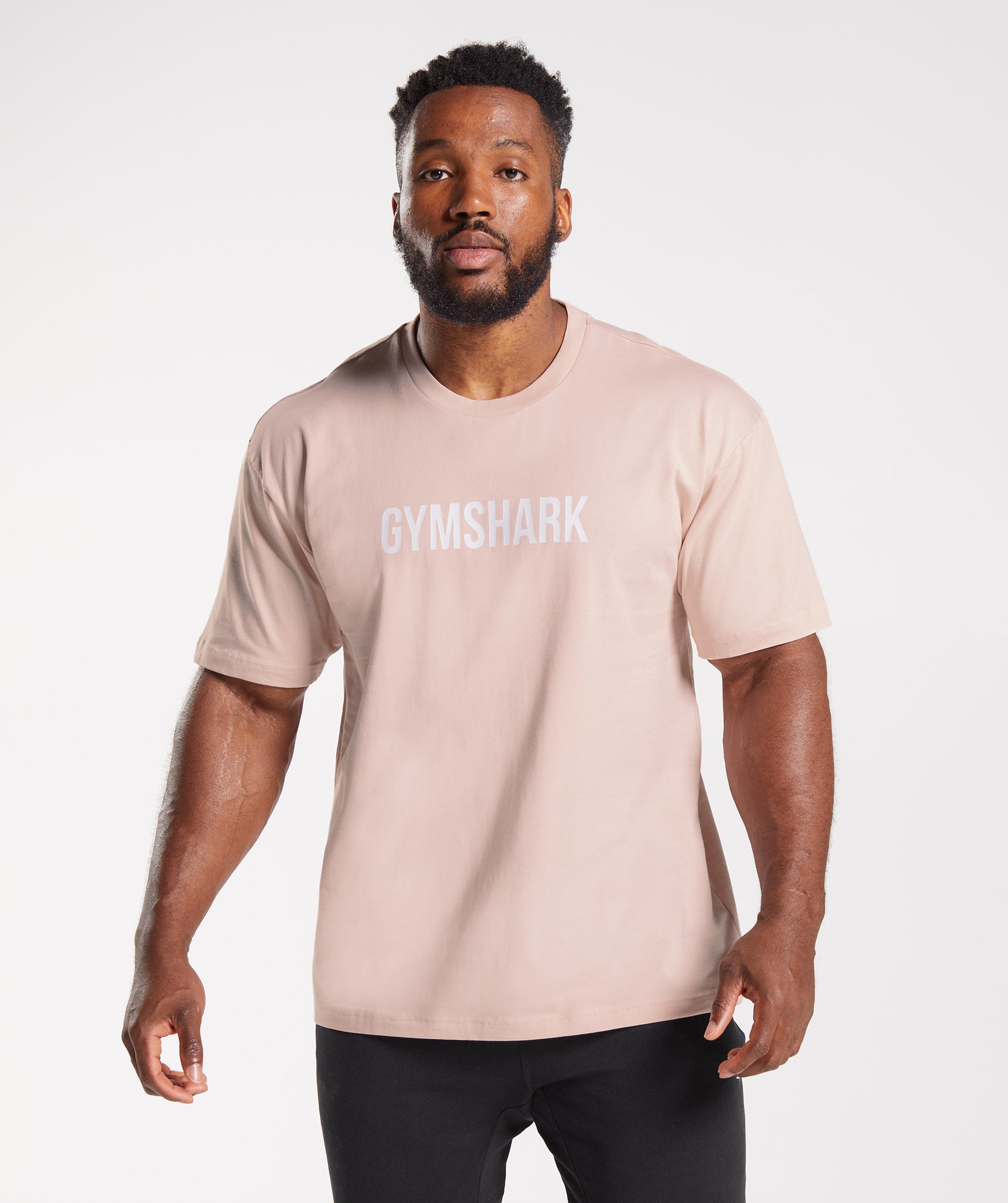 Gymshark Men's Crest Long Sleeve Soft Sweatshirt Misty Pink Size S