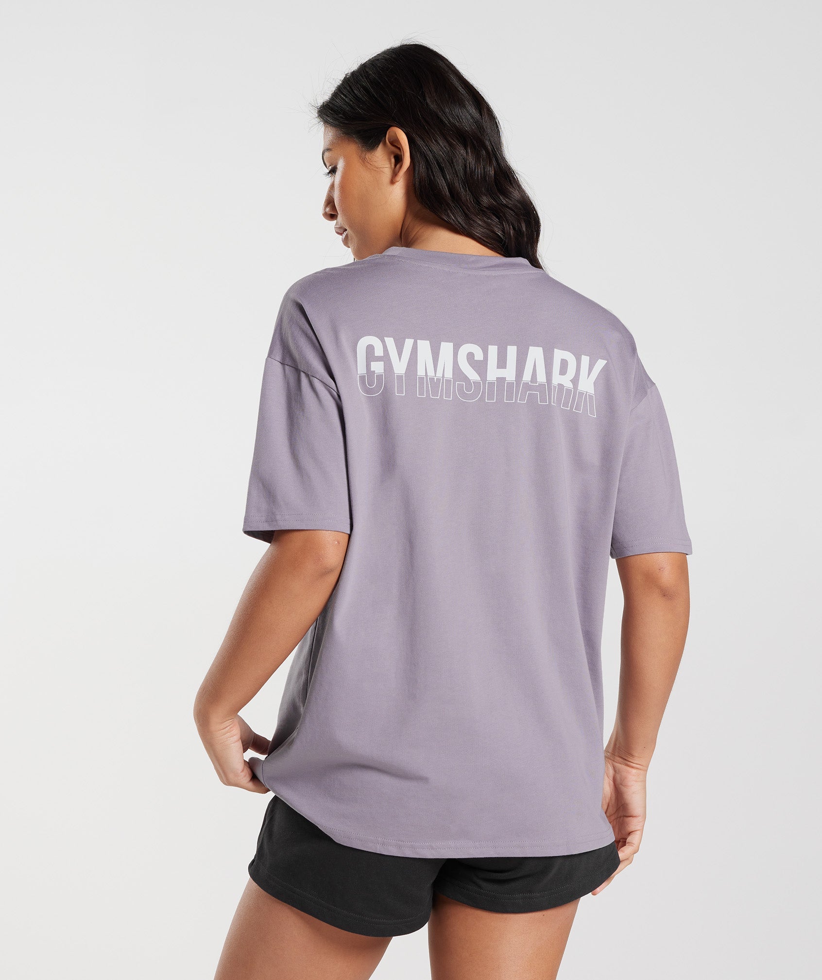 Gymshark Fraction Oversized T-Shirt - Slate Lavender
