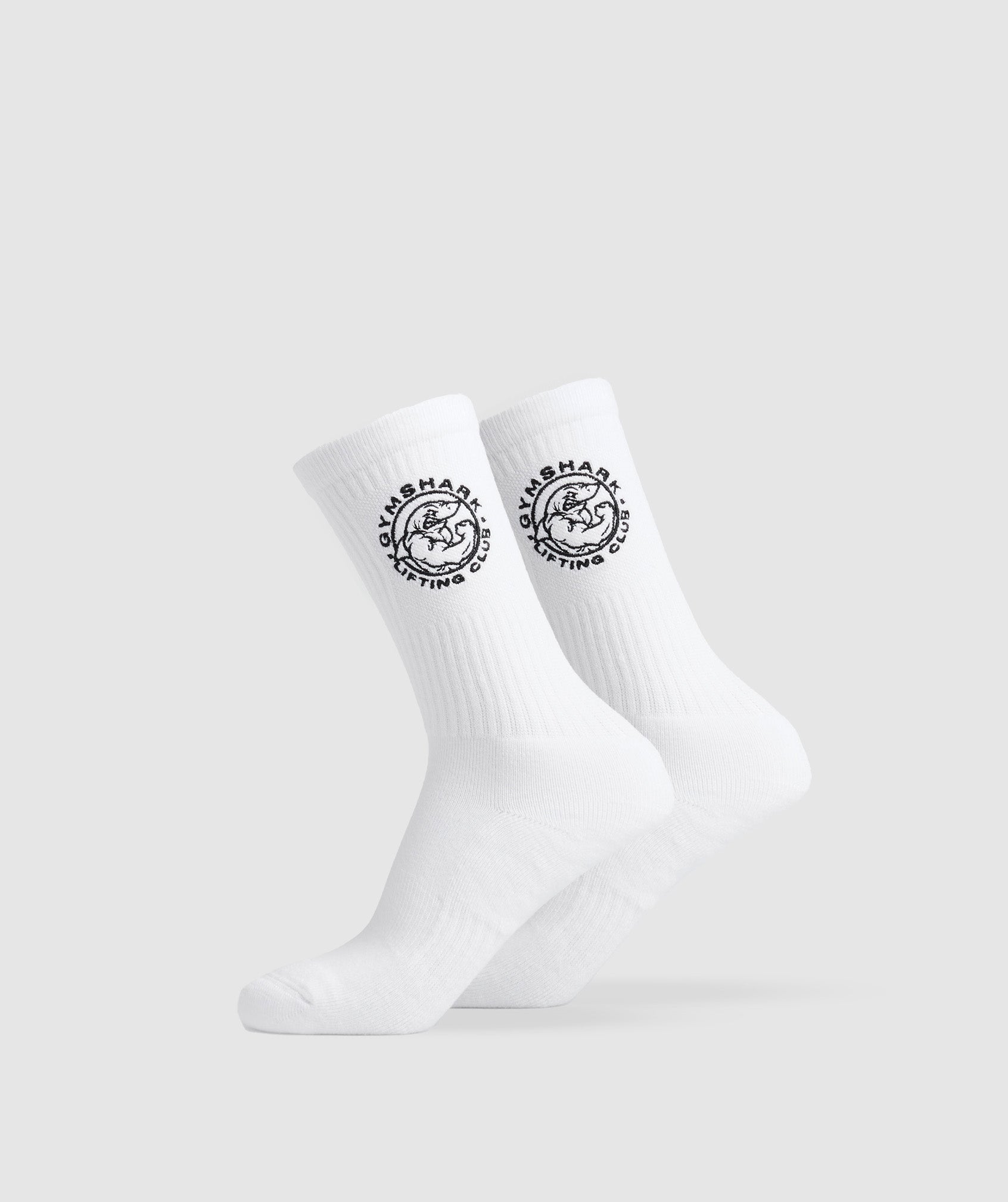 Gymshark Legacy Crew Socks 2pk - White